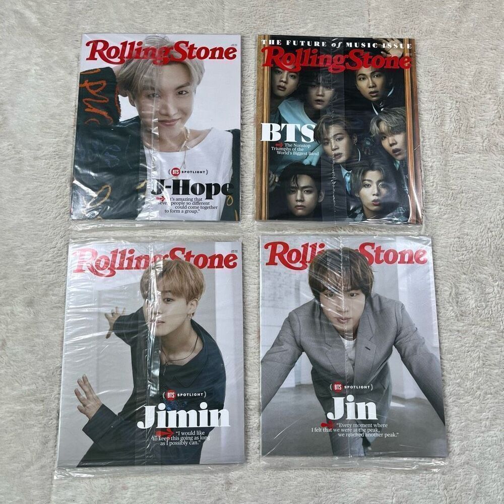 NEW Rolling Stone BTS J-Hope Jin Jimin Magazine Lot of 4 Collectors